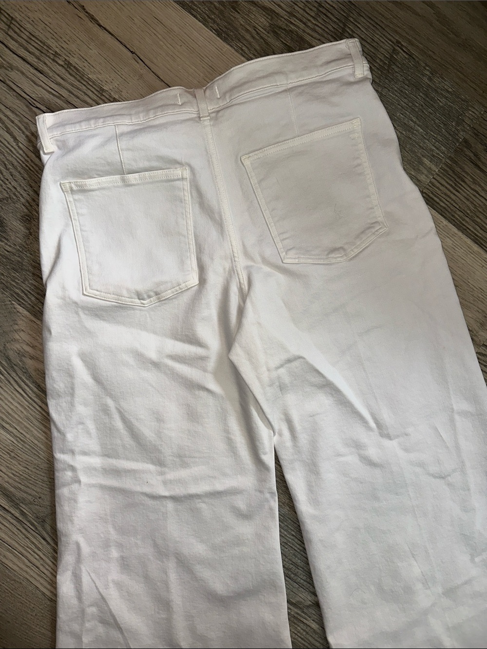 Madewell NWT flared crop Wide-Leg High-Rise Jeans vintage ivory women’s size 33 - Picture 13 of 14